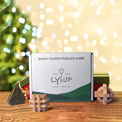 Brain Teaser Puzzles for Puzzle Games 28Pcs Mind Puzzles Wooden and Metal Puzzles Educational Toys 3D Puzzles Unlock Interlock IQ Puzzles for Teens