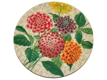 Dahlias Wooden Puzzle