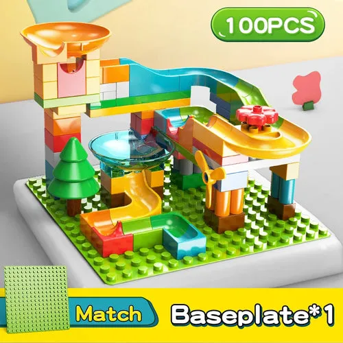 Exciting Big Particle Marble Run Building Blocks - Ultimate Fun Set