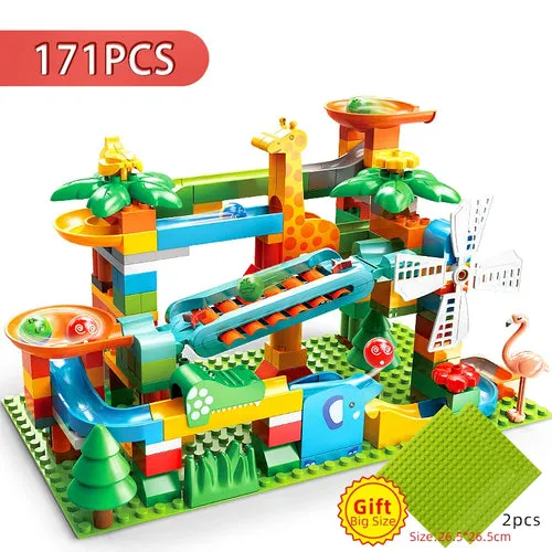 Exciting Big Particle Marble Run Building Blocks - Ultimate Fun Set