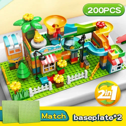 Exciting Big Particle Marble Run Building Blocks - Ultimate Fun Set