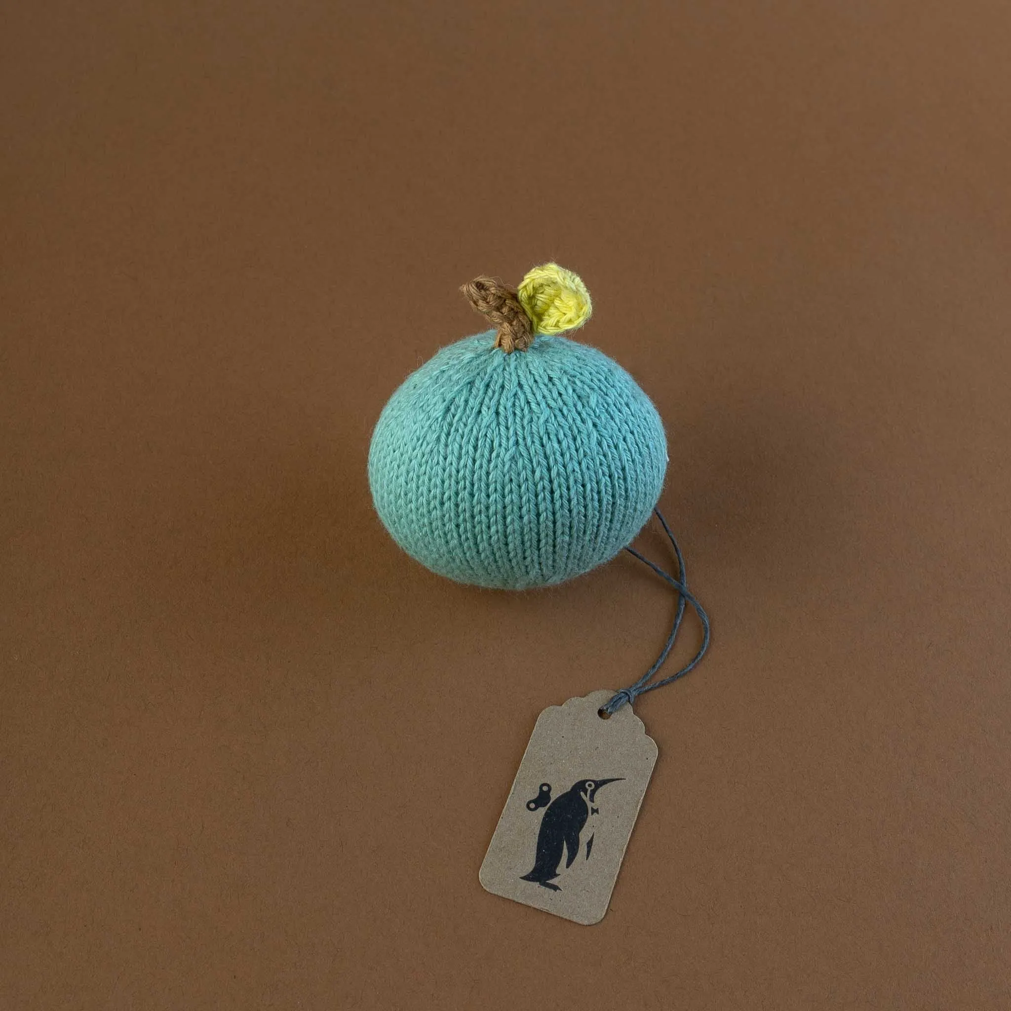 Hand-Knit Apple Rattle