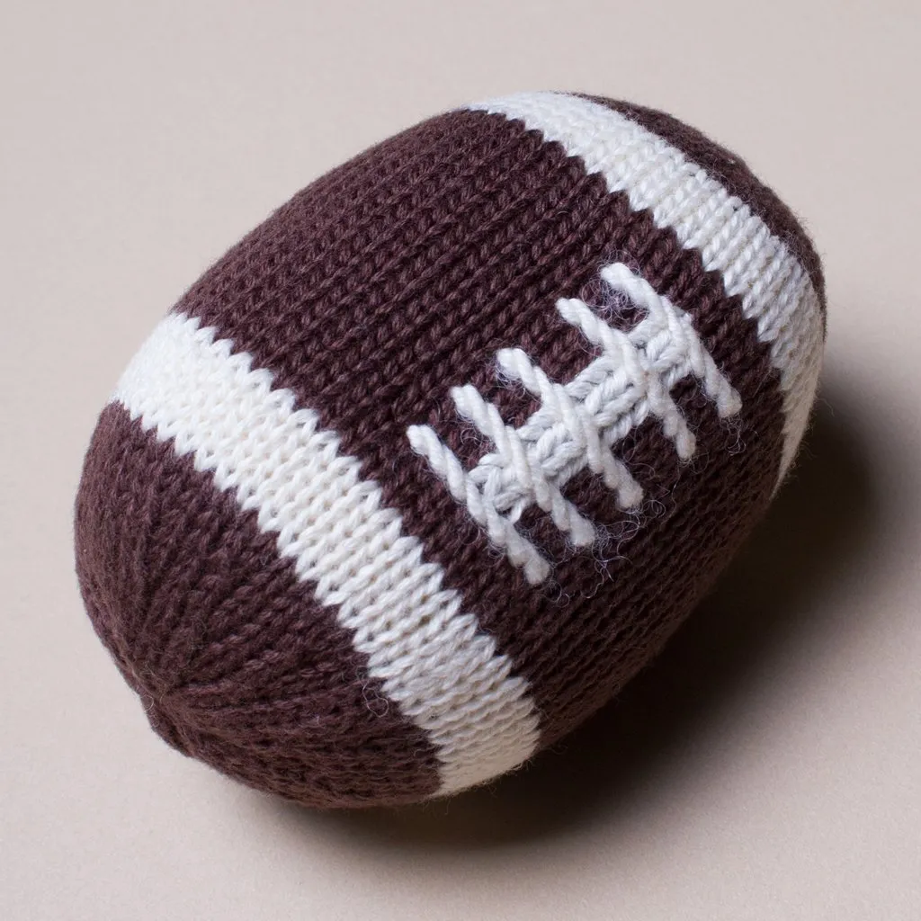 Knit Baby Rattles - Football, Baseball, Basketball & Tennis