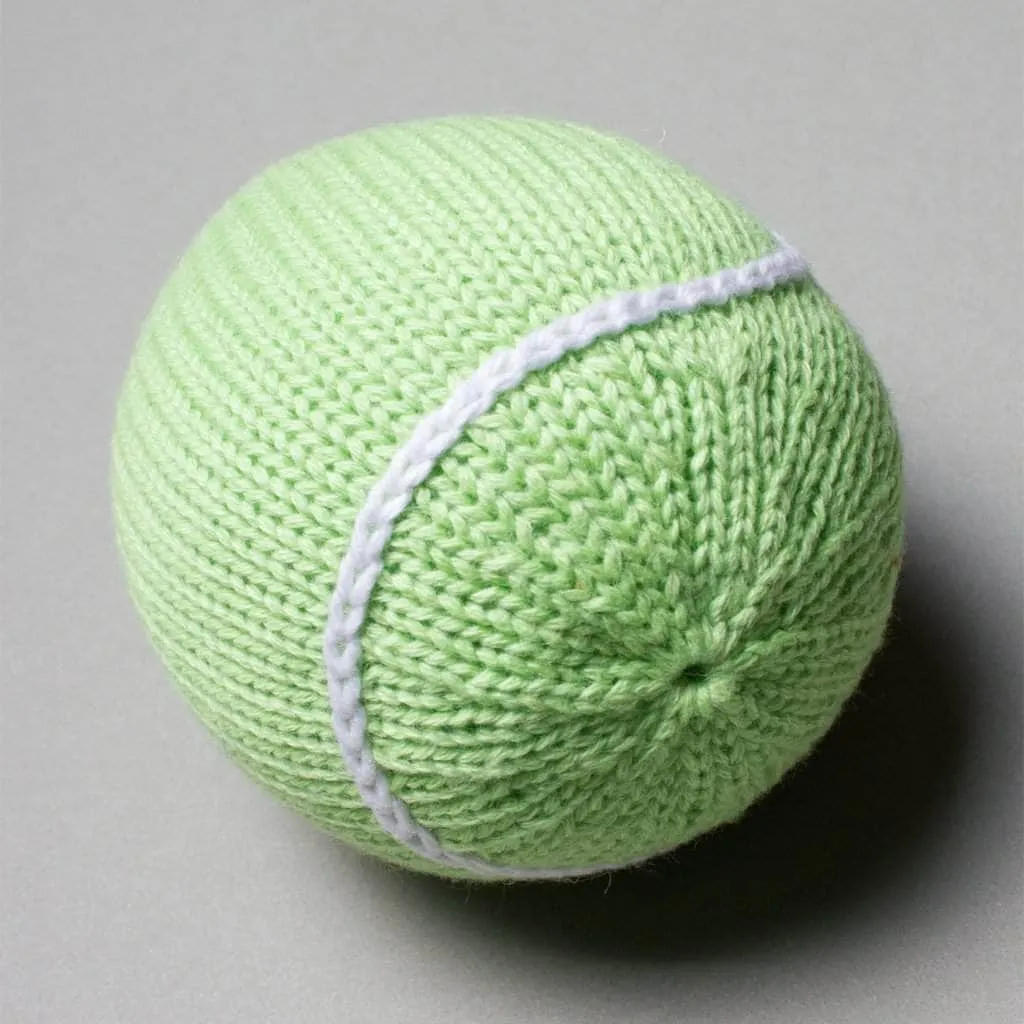 Knit Baby Rattles - Football, Baseball, Basketball & Tennis