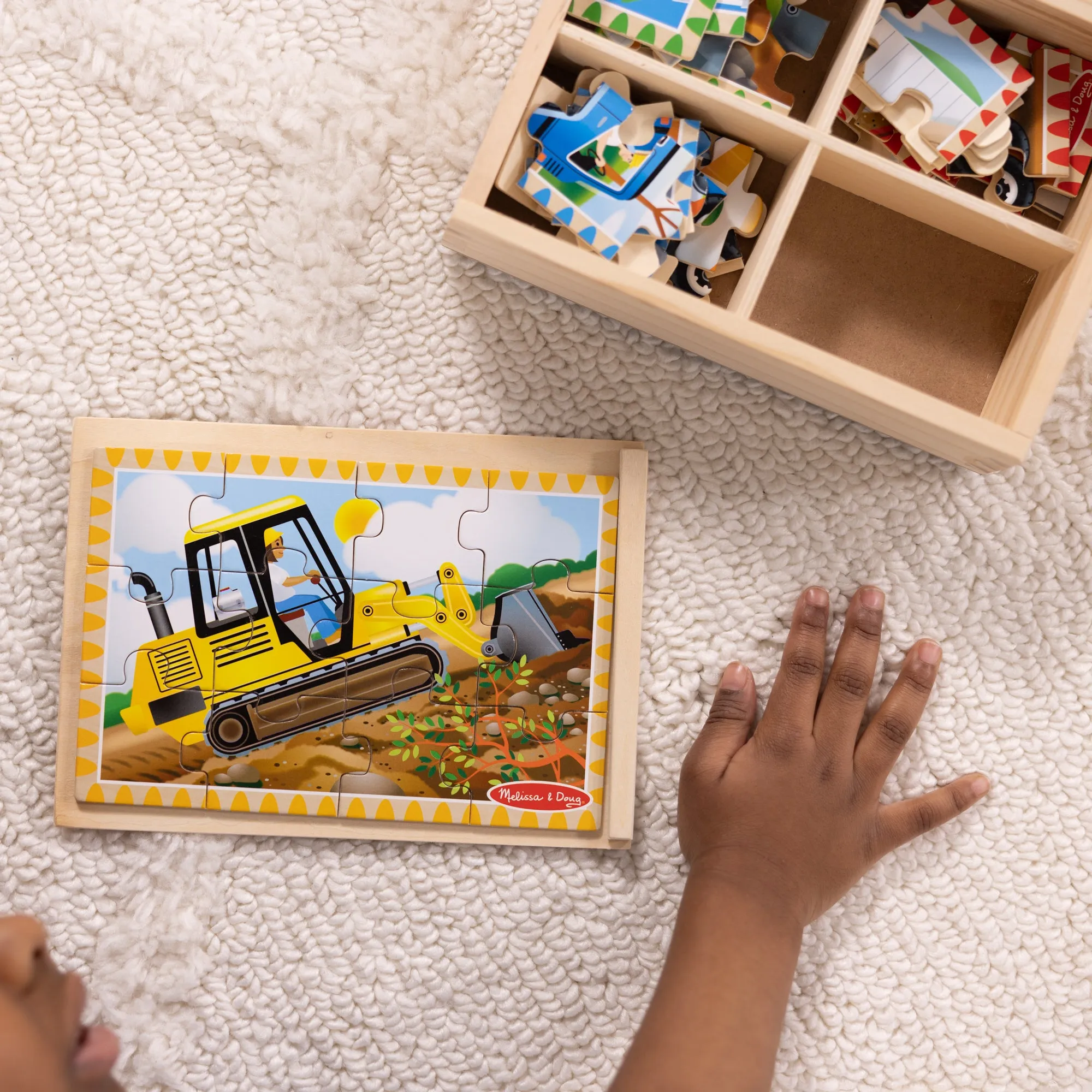 Melissa & Doug Construction Puzzles in a Box