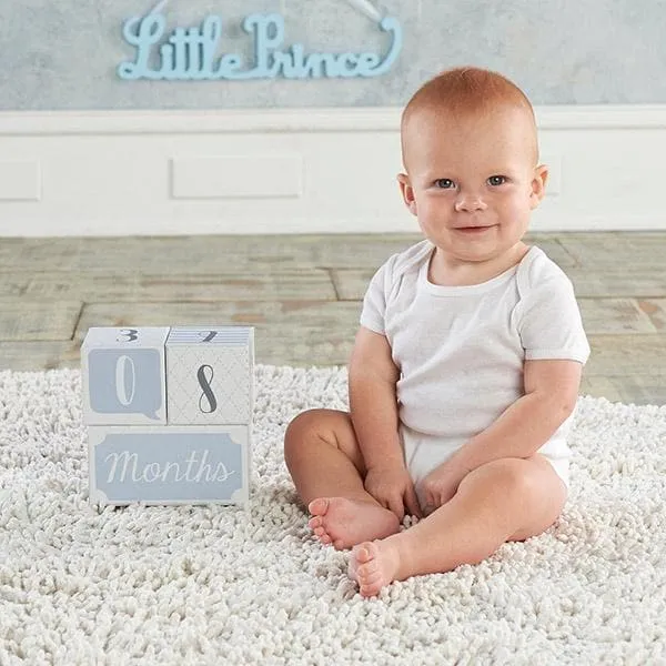 My First Milestone Little Prince Baby Age Blocks
