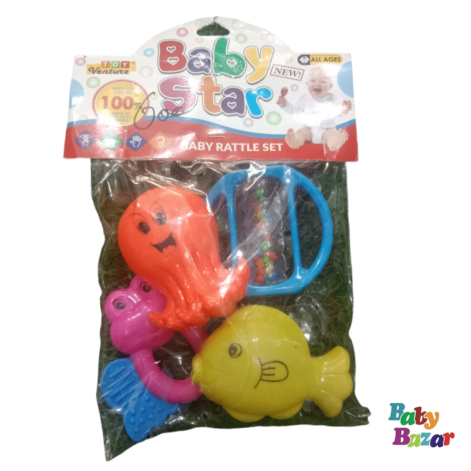 New Amazing Toya Venture Rattles -Multi