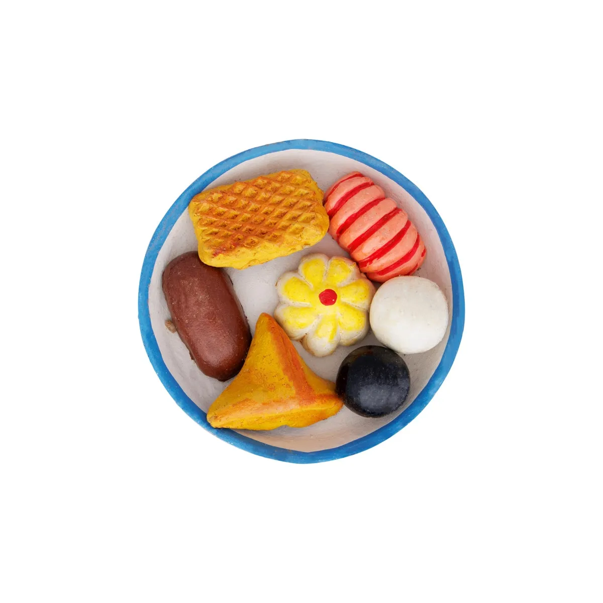 Sweet Plate Clay Golu Bommai - 1 x 5 Inches | Giri Golu Doll/ Navaratri Golu Bomma/ Gombe/ Bommai