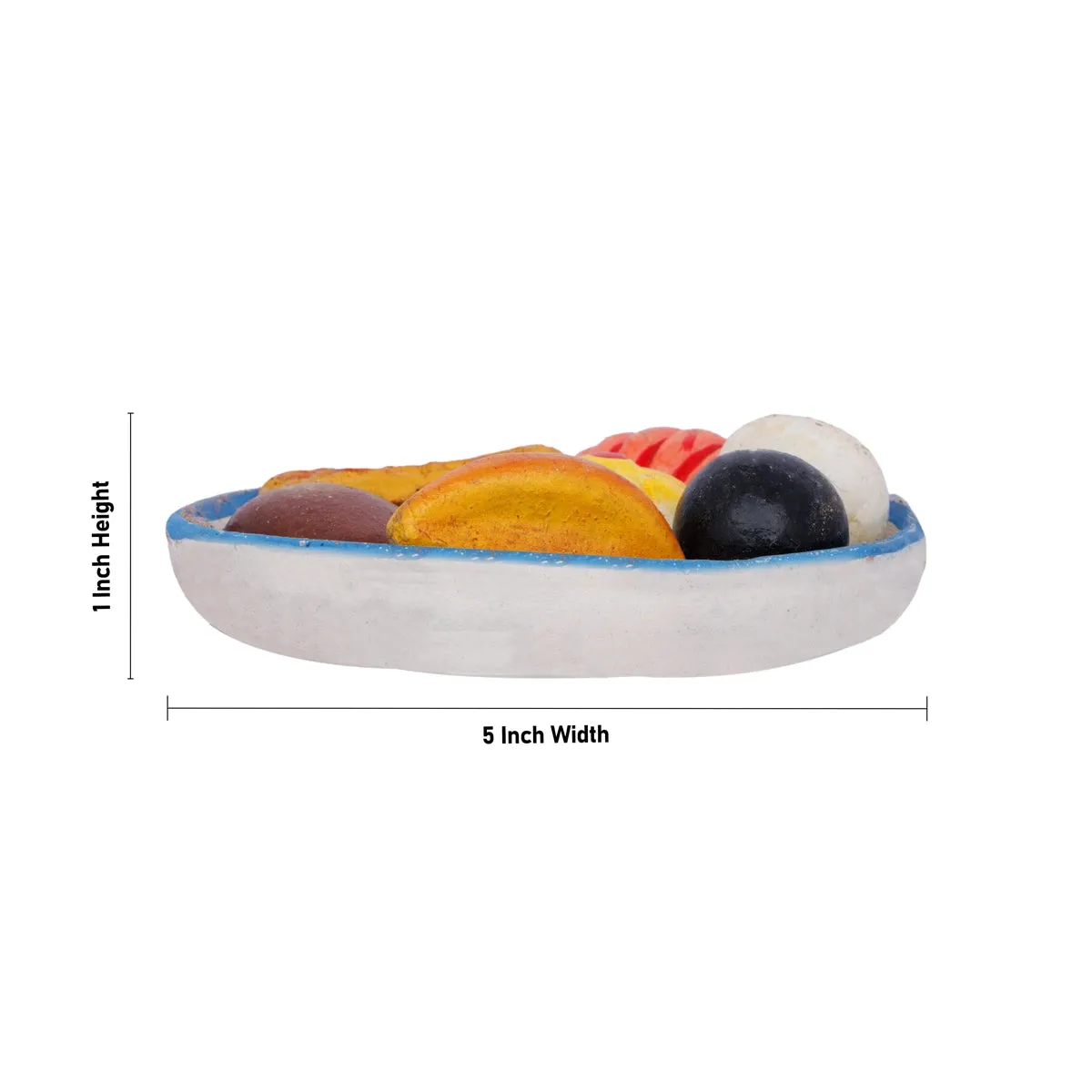 Sweet Plate Clay Golu Bommai - 1 x 5 Inches | Giri Golu Doll/ Navaratri Golu Bomma/ Gombe/ Bommai