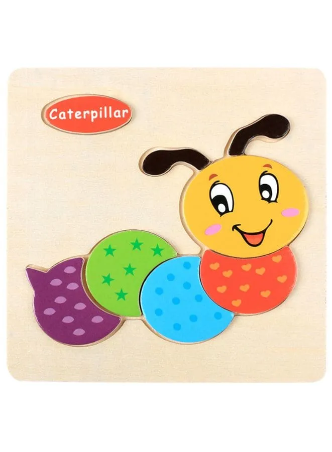 Wooden Puzzles for Kids Boys and Girls Animals Set Caterpillar & Butterfly