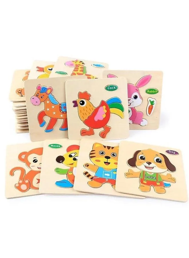Wooden Puzzles for Kids Boys and Girls Animals Set Caterpillar & Butterfly